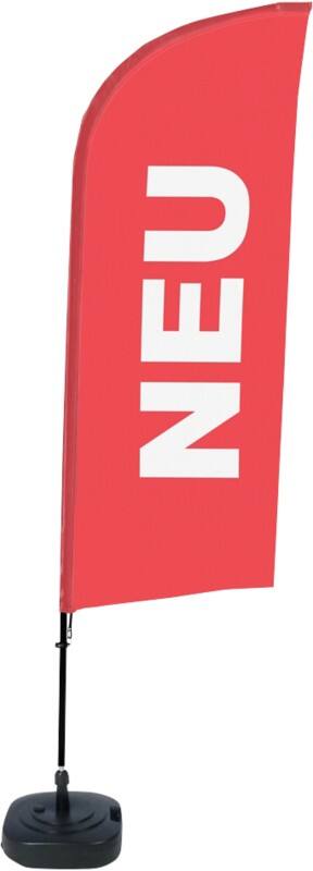 SHOWDOWN Neu Windform Strandflagge 330 x 89 cm Einseitig Aluminium