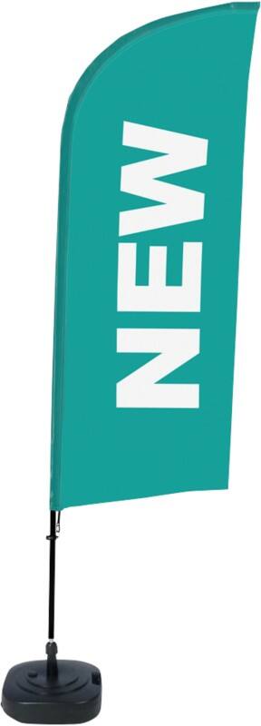 SHOWDOWN Neu Windform Strandflagge 330 x 89 cm Einseitig Aluminium