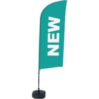 SHOWDOWN Strandflagge New Windform Türkis 330 x 89 cm Einzel Aluminium