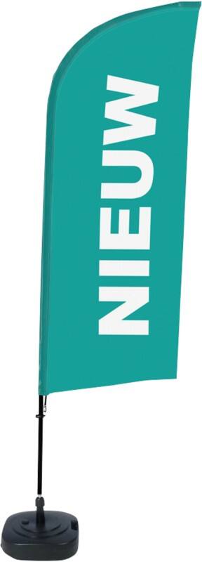 SHOWDOWN Neu Windform Strandflagge 330 x 89 cm Einseitig Aluminium