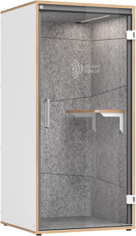 Cabine téléphonique acoustique Hammerbacher VTBSS1/W/5/T1 Blanc