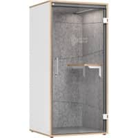 Hammerbacher Akustische Bürokabine VTBSS1/W/5/T1 217,5 x 103,5 x 100 cm Weiss