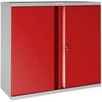 Armoire à portes battantes Phoenix SCL Series Acier 1 étagère 915 x 370 x 830 mm Gris, rouge