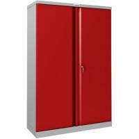 Armoire à portes battantes Phoenix SCL Series Acier 3 étagères 915 x 370 x 1400 mm Gris, rouge