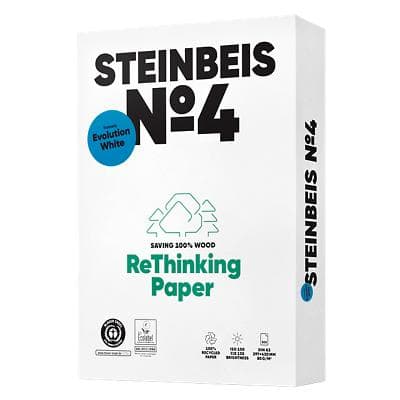 Steinbeis Evolution No.4 DIN A3 Druckerpapier Weiss 100 % Recycled 80 g/m² Glatt 500 Blatt