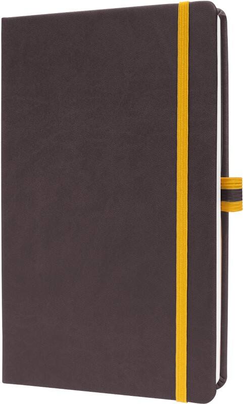 Cahier Sigel Linescape A5 Quadrillé Reliure cousue latérale PU (Polyuréthane) Dos cartonné Gris foncé Non perforé 176 pages