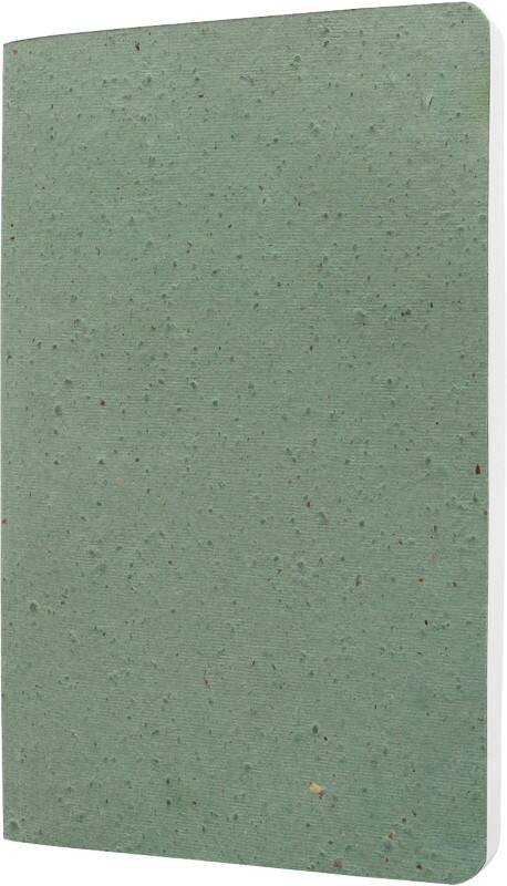 Sigel ReUp Notizbuch DIN A5 Kariert Geleimt Seitlich Gebunden Kaffeebohnenschalen Softcover Grün Nicht Perforiert 100 Seiten