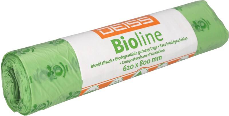 DEISS Bioline Abfallsäcke 60 L  Grün 10 Stück