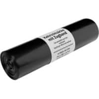 Sac-poubelle DEISS 60 L Cordon de serrage Noir 10 unités