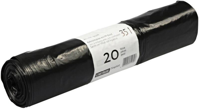 Sac-poubelle DEISS 35 L Noir 20 unités