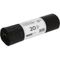 DEISS Abfallsäcke 35 L  Kordelzug Schwarz 20 Stück