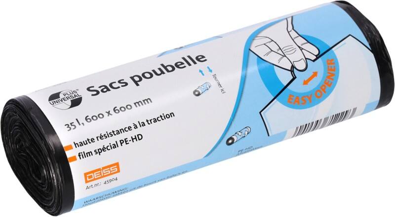 UNIVERSAL PLUS Universal Plus Abfallsäcke 30 L  Schwarz 50 Stück