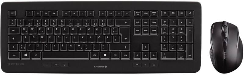 CHERRY Tastatur und Maus Kabellos QWERTZ Schwarz DW 5100