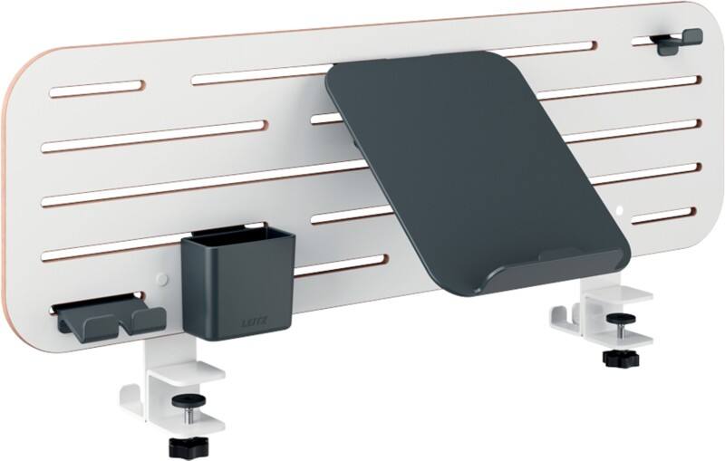 Organisateur de bureau brochable Leitz Ergo 6549 avec support pour ordinateur portable jusqu'à 15" blanc 80 x 25 x 8 cm