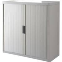 Armoire à portes rideaux Paperflow Easy Office Acier, PS (Polystyrène) 2 Étagères Verrouillable 1100 x 415 x 1040 mm Gris