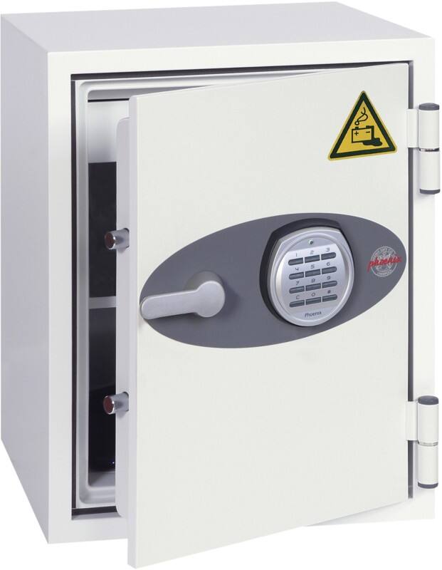 Phoenix Battery Fighter Tresor Elektronikschloss 63 L BS0441E Weiss