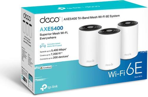 TP-LINK AXE5400 Tri-Band Mesh-WLAN-System 3er-Pack
