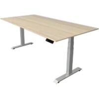 Kerkmann Elektronisch Höhenverstellbar Sitz-Stehschreibtisch Ahorn T-Fuß 2.000 (B) x 1.000 (T) x 1.290 (H) mm Metall, Holz