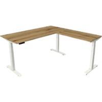 Bureau assis-debout Kerkmann Hauteur ajustable électriquement Chêne Piètement en T 0 tiroirs 0 caissons 1800 (l) x 1800 (p) x 1290 (h) mm Bois, métal