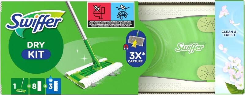 Kit de démarrage pour nettoyant pour sol Swiffer Sec et humide