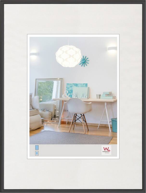 walther design Bilderrahmen KV040B 30,7 (B) x 1,4 (T) x 40,8 (H) cm KV040B