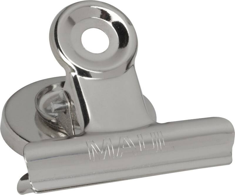 Maul Briefklemmer Metall 10 mm Silber Magnetisch 2 Stück