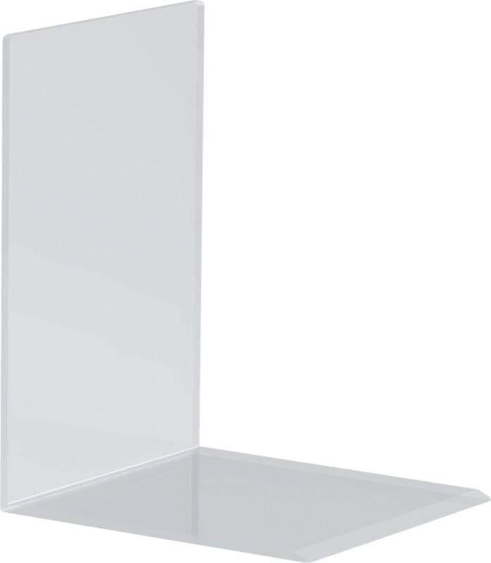 Maul Buchstützen Acryl Transparent 15 x 16 x 21 cm 2 Stück