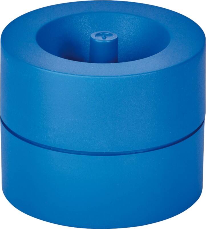 Distributeur de trombones Maul greener@work Avec aimant central Plastique 60 mm Bleu Rond