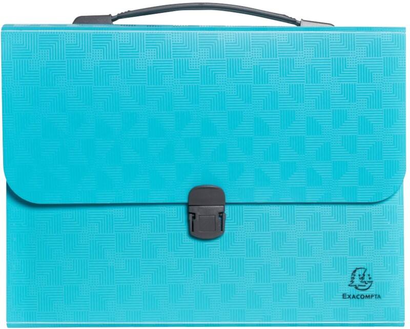 Trieur Exacompta Pop'N Co A4 PP (Polypropylène) Vierge Cyan 55699E