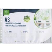 Exacompta Forever Klarsichthüllen DIN A4 quer Transparent 11 Löcher 6230E 10 Stück