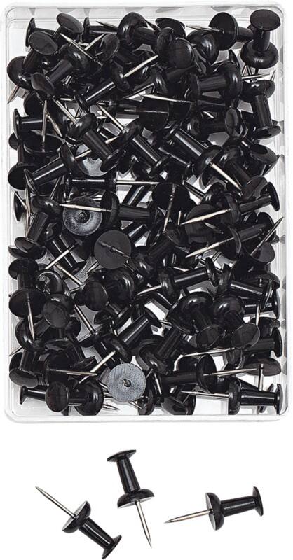 WEDO Stecknadeln Metall Schwarz 100 Stück