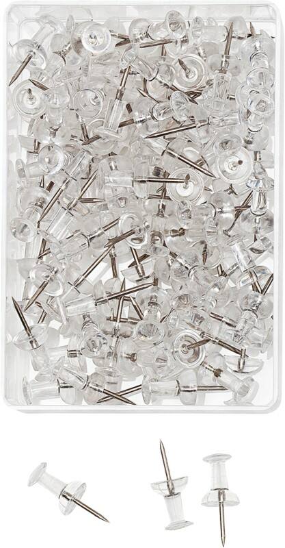 WEDO Stecknadeln Metall Transparent 100 Stück