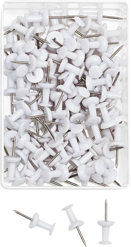 Épingles pour carte WEDO Métal Blanc 100 unités