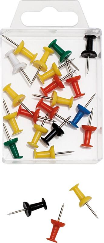 WEDO Stecknadeln mit Fähnchen Farbig sortiert 20 Stück