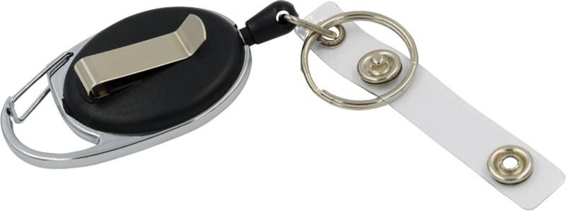 Porte-clés WEDO Système enrouleur Noir