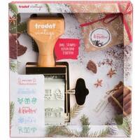 Tampon Trodat 1128 Allemand Marron 15,5 x 15,5 x 16,8 cm