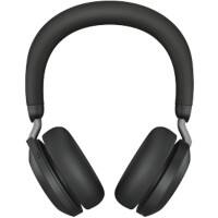 Jabra Evolve 75 Kabelgebundenes & Kabelloses Headset – Über-Kopf, mit Bluetooth, Stereo, Schwarz