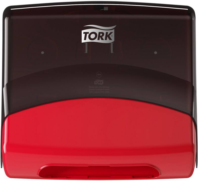 Tork W4 Falthandtuchspender Kunststoff Rot, Rauch 20,6 x 42,7 x 39,4 cm