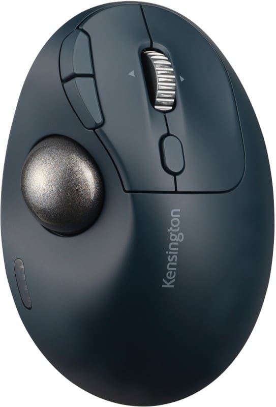 Souris trackball sans fil Kensington Pro Fit Ergo TB550 K72196WW Plastique 51 % recyclé Molette de défilement 4D Droitier Bluetooth / récepteur Nano USB-A Noir