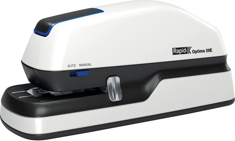 Agrafeuse électrique Rapid Optima 20E 2102351 Pleine bande 20 Feuilles Blanc Métal, Plastique
