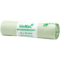 Sac-poubelle PAPSTAR BioMat Vert 30 L 10 Unités