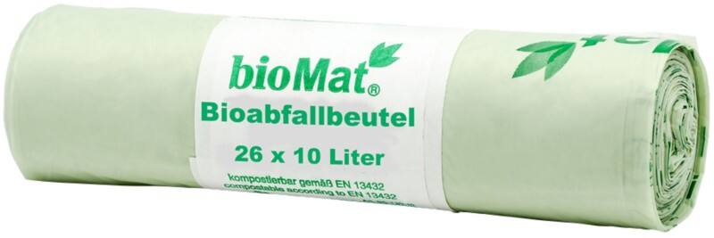PAPSTAR BioMat Abfallsäcke  Grün Mater-Bi 26 Rollen