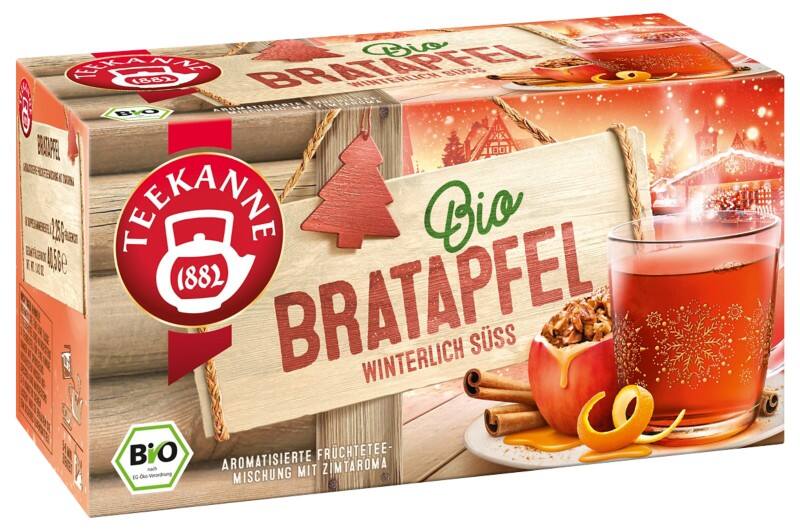 TEEKANNE Früchtetee Bio Bratapfel Fruchtig, Süss 18 Beutel à 2,25 g