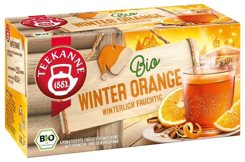 TEEKANNE Früchtetee Bio Winter Orange Fruchtig, Süss 18 Beutel à 2,25 g