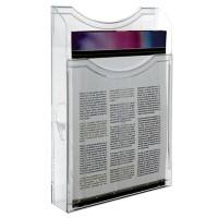 Porte-brochures A4 Portrait Archivo 2000 Montage mural Transparent 6121M CS TP 23,5 x 3,5 x 30 cm 6121M CS TP 2 Unités