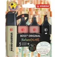 Surligneur STABILO BOSS ORIGINAL Assortiment Large Biseauté - 5 mm 4 Unités