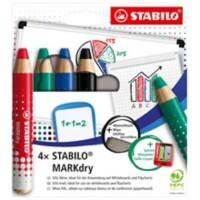 STABILO MARKdry Whiteboard-Marker Farbig Sortiert Extra Breit Bleistift 5 Stück