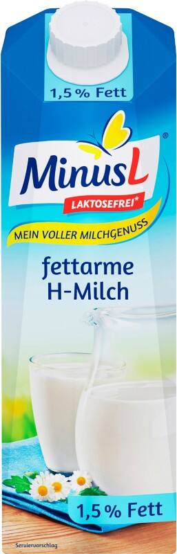 Lait MinusL 1,5 % 10 unités de 1 L 