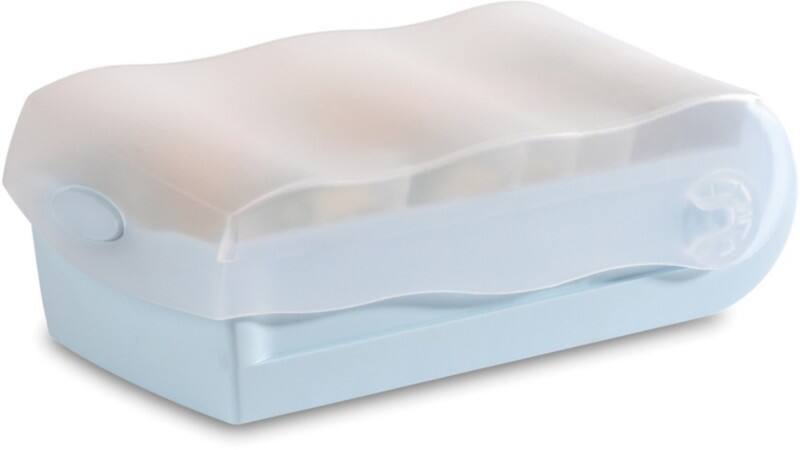 HAN Croco Karteikasten DIN A7 PP (Polypropylen) Pastellblau Set 1 Box + 100 Karten