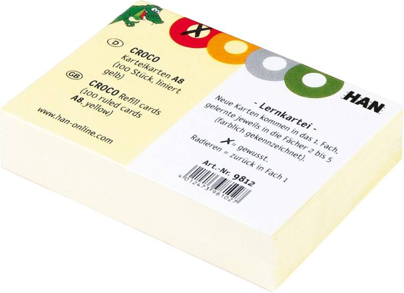 Fiches HAN A8 Jaune 100 unités